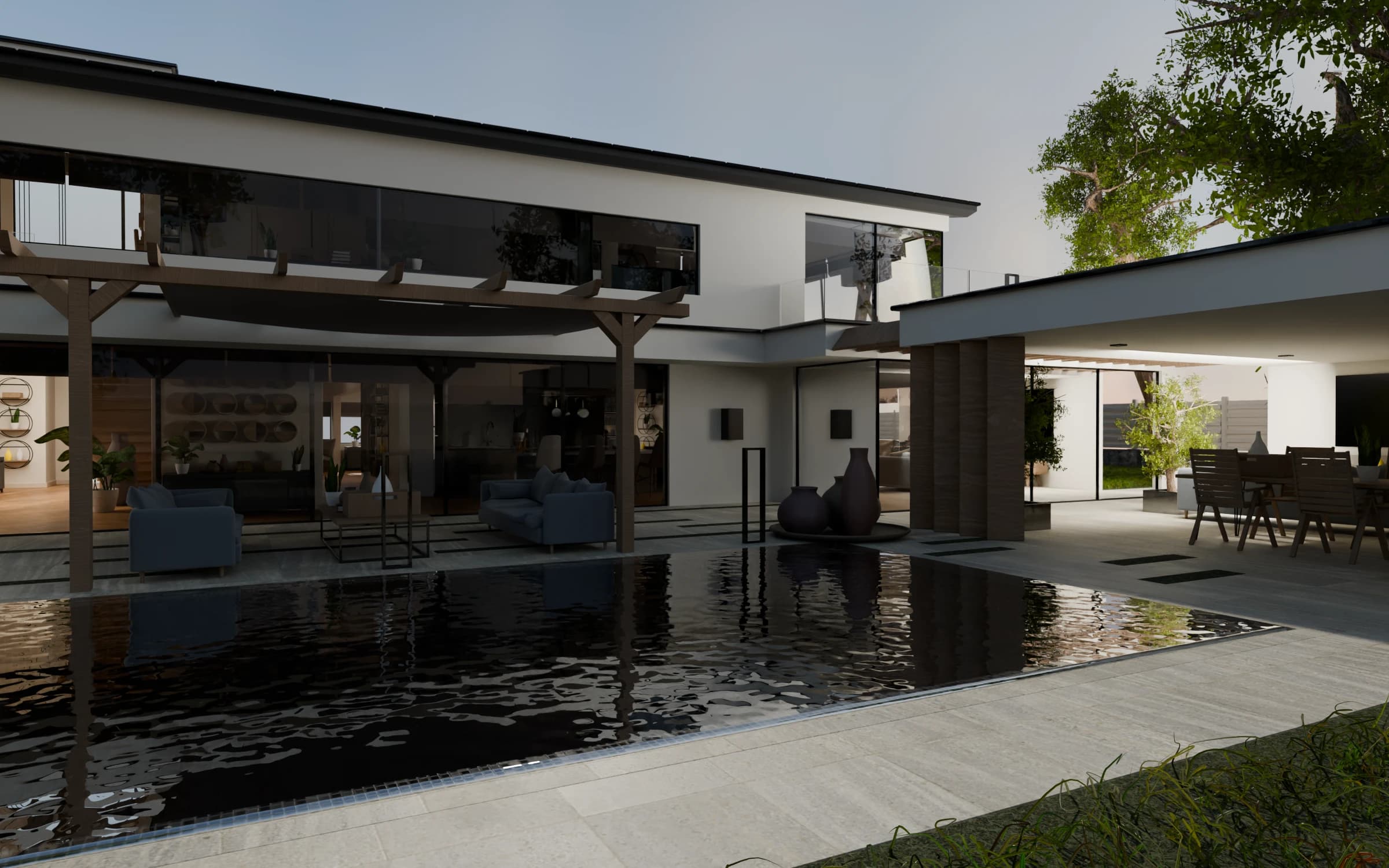 Villa Aurea's sheltered terrace and outdoor seating